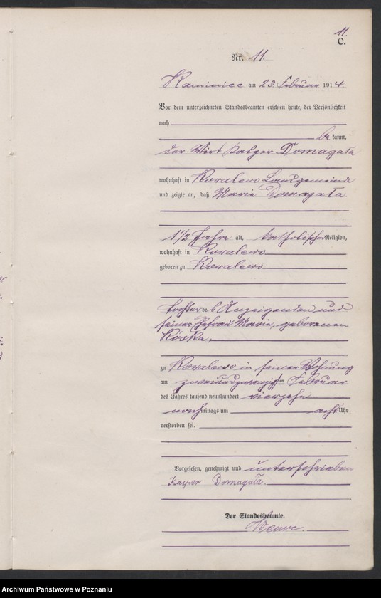 Obraz 13 z jednostki "Sterbe-Haupt--Register"