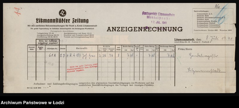 Obraz 18 z jednostki "Johann Eras K. G"