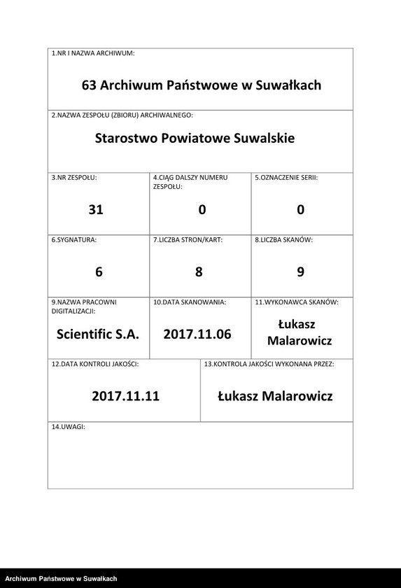 image.from.unit.number "[Umowa o pracę zawarta przez przedstawiciela Wydziału Państwowego w Suwałkach ze Stefanem Kuligowskim]"