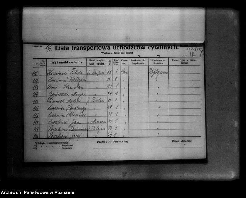 Obraz 16 z jednostki "Lista uchodźców cywilnych."