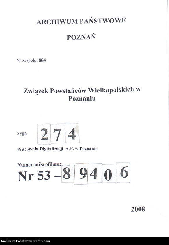 Obraz 1 z jednostki "Mieszkowo, powiat Jarocin - akta koła."