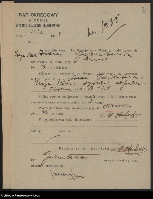 Obraz 4 z jednostki "Uryn Hersz Jakubowicz- sprzedaż odpadków"