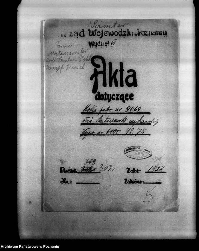 Obraz 4 z jednostki "Majętność Szamotulska własność Matuszewski nr woj. kotła 4275"