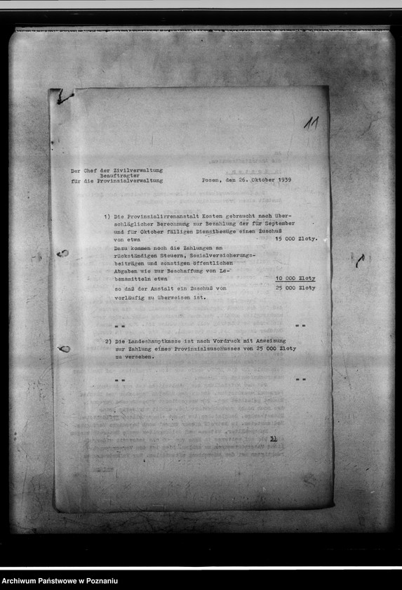 Obraz 15 z jednostki "Akten betreffend Landesheilanstalt Kosten [Protokoły lustracji i zestawienia finansowe]."