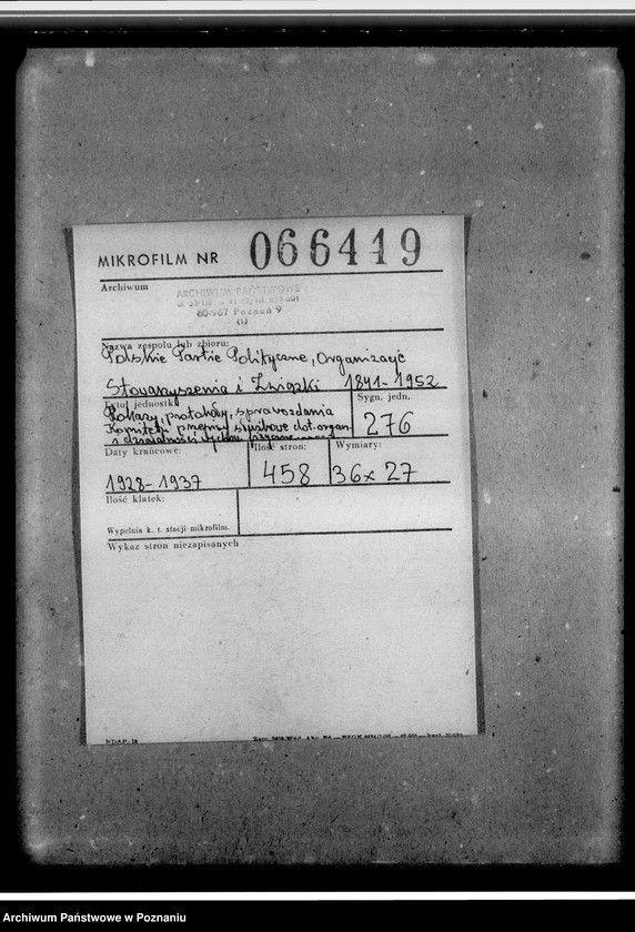 image.from.unit.number "Rozkazy, protokoły, instrukcje, sprawozdania Komitetu. Przepisy służbowe dotyczące organizacji i działalności wychowania fizycznego i przysposobienia wojskowego z 1928 roku. Korespondencje. Szkice umundurowania."