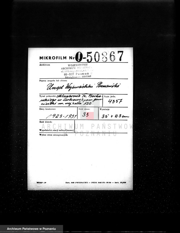 Obraz 2 z jednostki "Mleczarnia Fr. Borkowskiego w Żerkowie pow. jarociński nr woj. kotła 130"