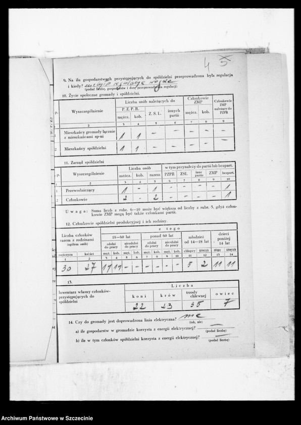 Obraz 8 z jednostki "Rolniczy Zespół Spółdzielczy "Jutrzenka" z siedzibą w Dobropolu powiat Chojna - organizacja"