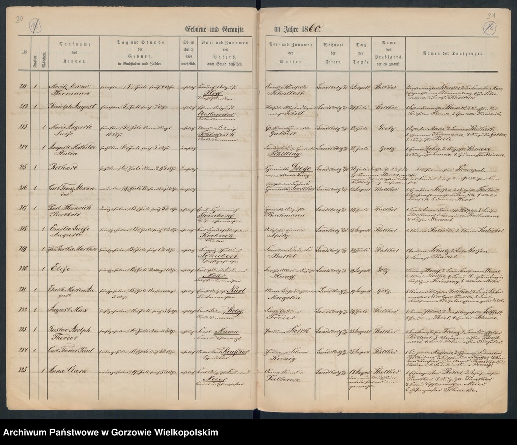 image.from.unit.number "Duplikate der Hauptkirche zu Landsberg an der Warthe (zawiera też księgę zgonów Konkordien Kirche z 1860 r.)"