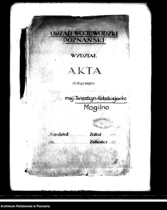 Obraz 4 z jednostki "Majątek Twierdzyń-Kołodziejewko powiatu mogileńskiego /operat pomiarowo-szacunkowy/"