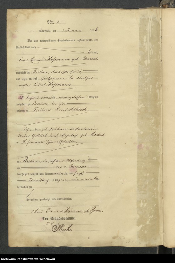 image.from.unit.number "Sterbe-Haupt-Register Breslau II 1896 Band 1"