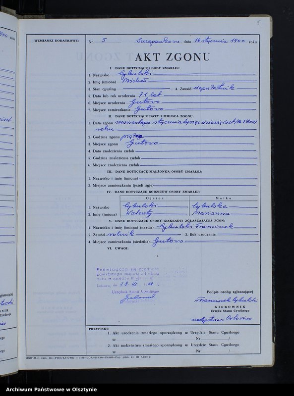 image.from.unit.number "Księga zgonów Nr 1 - 57,1 - 40,1 - 44 i 1 - 52 /przepisana w języku polskim z oryginału niemieckiego w dniach 28.06.- 7.07.1961/"
