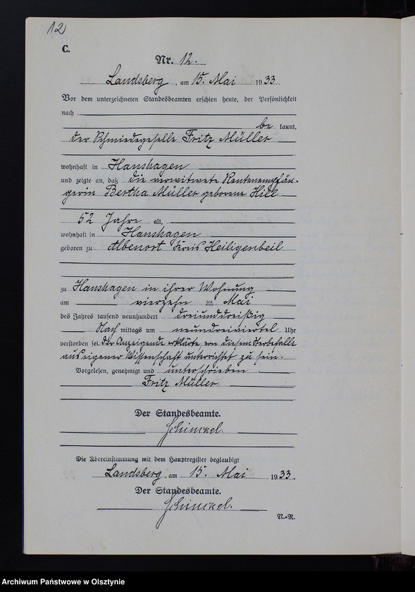 image.from.unit.number "Sterbe-Neben-Register Nr 1 - 20 [ Księga zgonów - wtóropis ]"