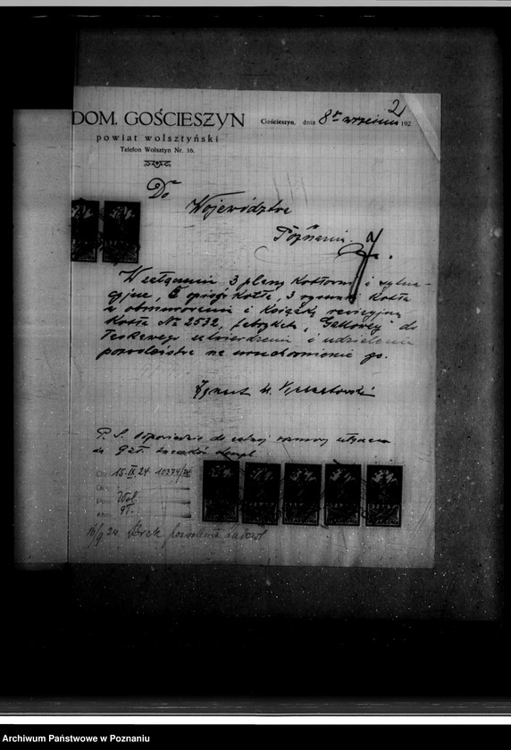 Obraz 6 z jednostki "Gorzelnia Majętności Gościeszyn powiat wolsztyński własność Hr Z. Kurnatowskiego nr woj. kotła 4958"