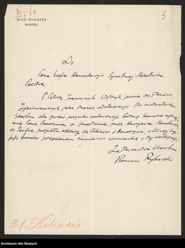image.from.unit.number "Stany Zjednoczone (korespondencja w sprawie uzyskania pożyczki dolarowej, przyjazdu do Polski księdza dr Abernethy oraz akcji prasowej w Ameryce, skierowanej przeciw Naczelnikowi Państwa)"