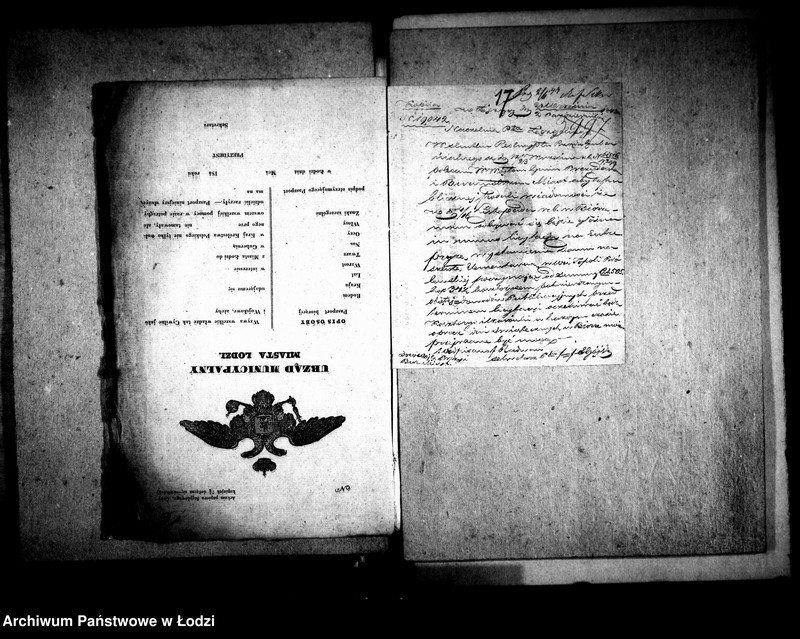 Obraz 14 z jednostki "Akta tyczące się miscelanii archiwum magistratu miasta Łodzi"