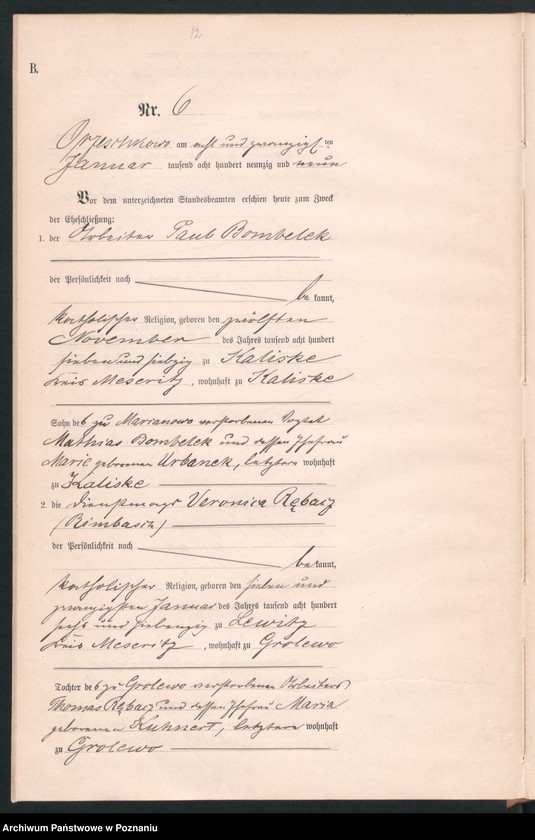 Obraz 14 z jednostki "Księga małżeństw"