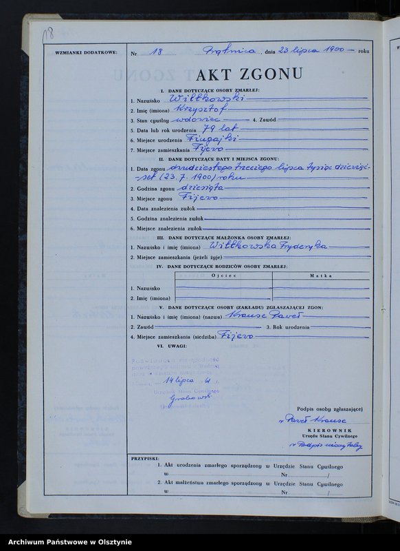 image.from.unit.number "Księga akt zgonu Nr 1 - 19, 1 - 25, 1-31, 1-35, 1-13, 1-22, 1-33; /przepisana w języku polskim z oryginału niemieckiego w dniach 14.07.1961 - 18.07.1961/"