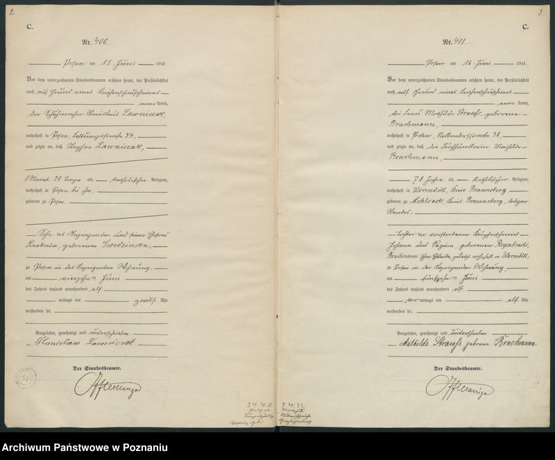 Obraz 4 z jednostki "Księga miejscowa zgonów tom II [Rejestr główny zgonów]"