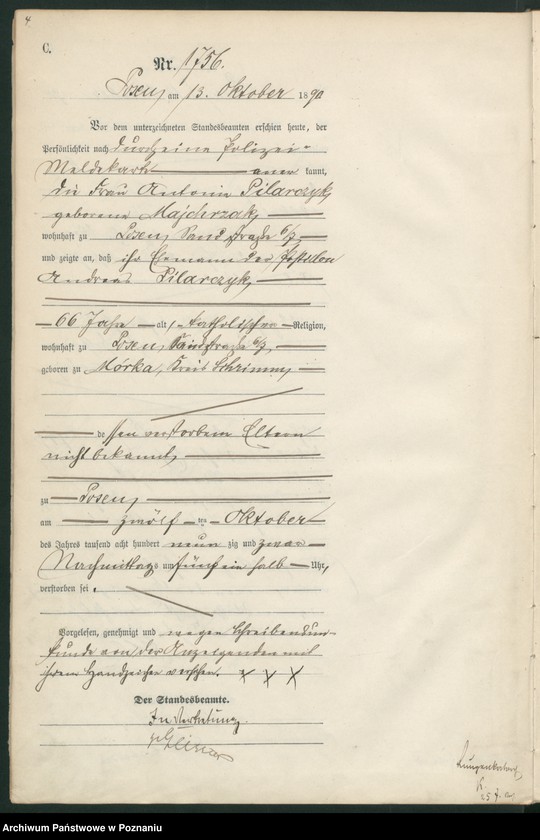 Obraz 7 z jednostki "Księga zgonów t. V"