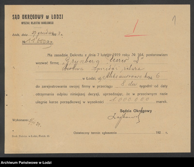 Obraz 3 z jednostki "Uszer Grynberg- drobna sprzedaż żelaza"