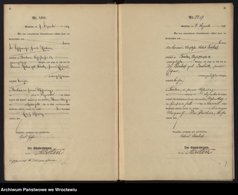 image.from.unit.number "Geburts-Haupt-Register Breslau II 1899 Band 8"