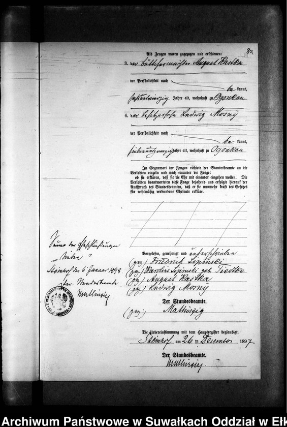 image.from.unit.number "Heiraths-Neben-Register des Preussischen Standes-Amtes Gr. Strengeln Kreis Angerburg"