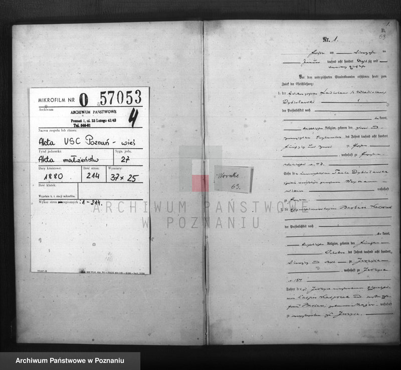 Obraz 2 z jednostki "Księga małżeństw"