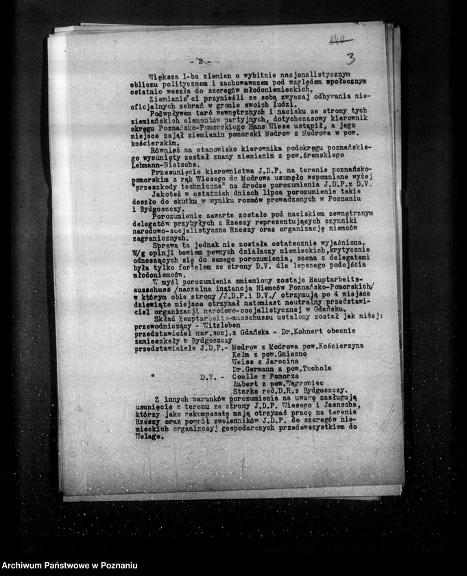 Obraz 8 z jednostki "Sprawozdania z życia mniejszości narodowych za miesiące lipiec i sierpień, wrzesień 1934 r."