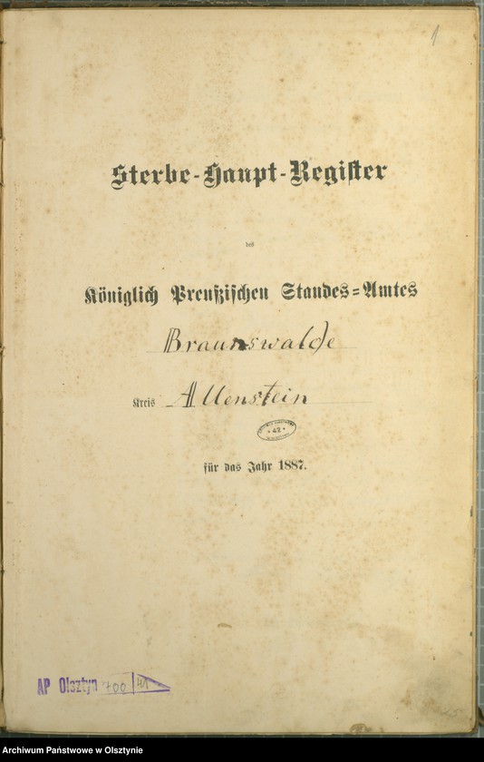 image.from.unit.number "Sterbe-Haupt-Register Nr 1 - 65"