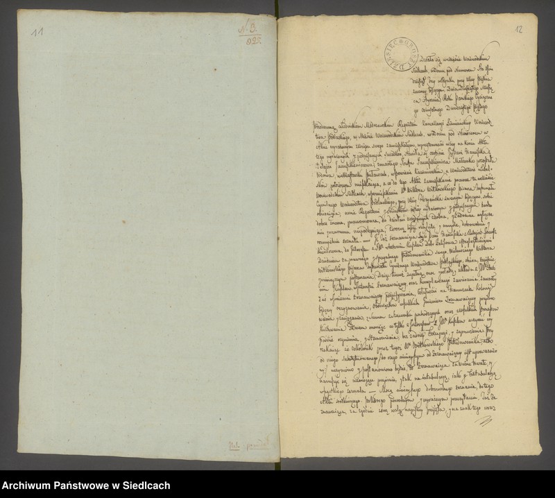 Obraz 10 z jednostki "[Akta notarialne notariusza Modrzewskiego Ludwika rok 1825 od nr 1 do nr 239]"
