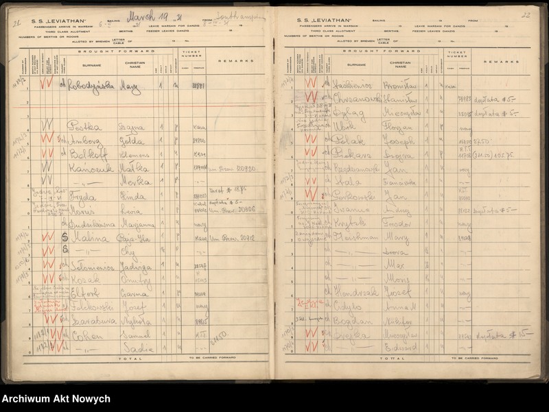 image.from.unit.number "Księga pasażerów wyjeżdżających na SS Leviathan."