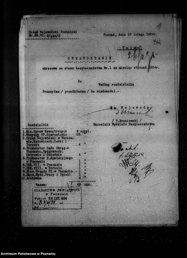 Obraz 4 z jednostki "Sprawozdania okresowe ze stanu bezpieczeństwa za miesiące styczeń-czerwiec 1934 r. /nr 1-6/"