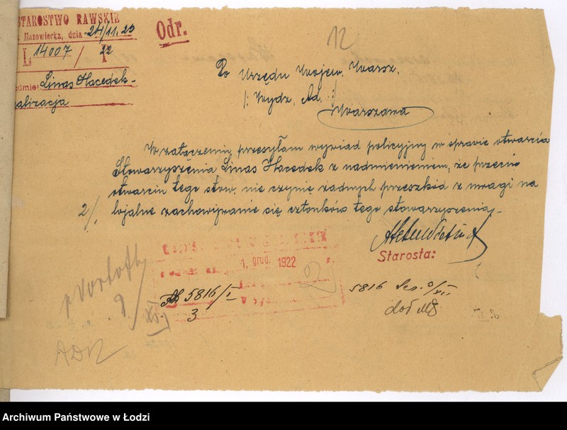 Obraz 16 z jednostki "Stowarzyszenie Niesienia Pomocy Biednym Chorym Żydom p.n. "Linas Hacedek" w Rawie Maz."