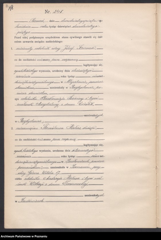 image.from.unit.number "Księga miejscowa małżeństw tom II [Rejestr główny małżeństw]"