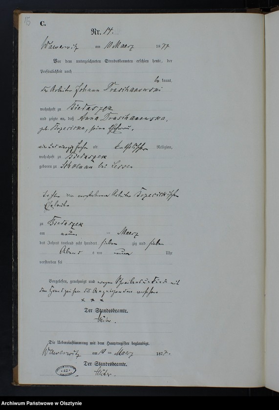 image.from.unit.number "Sterbe-Neben-Register Nr 1 - 47"