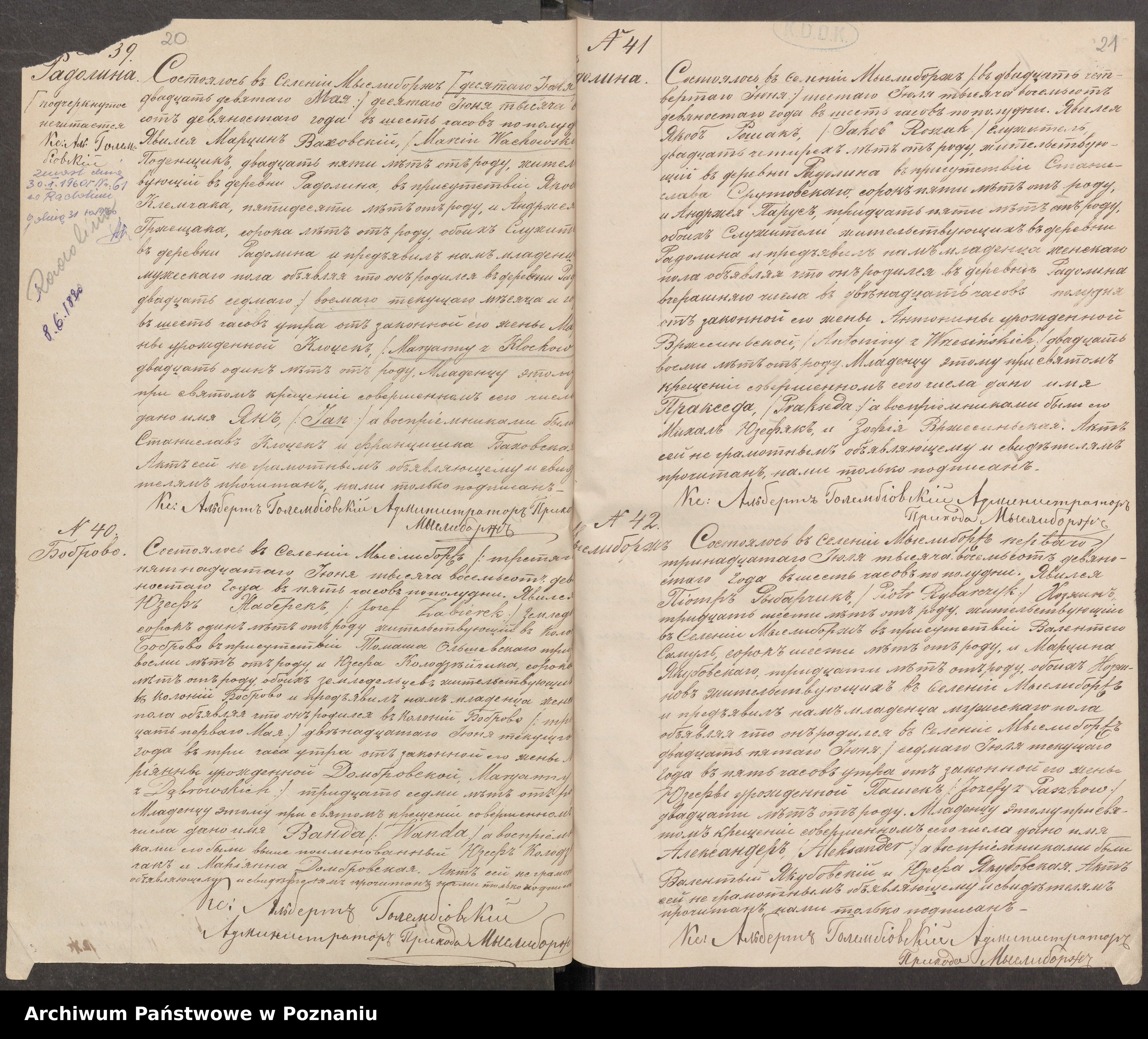 Skan z jednostki: Księga urodzeń, małżeństw, zgonów