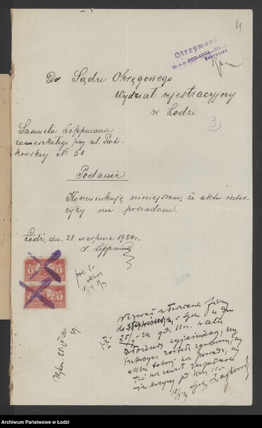 Obraz 6 z jednostki "Samuel Lipman – sprzedaż towarów włókieniczych"