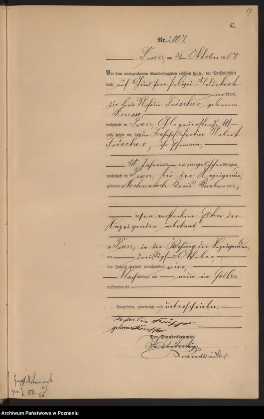 Obraz 19 z jednostki "Księga miejscowa zgonów tom VI"