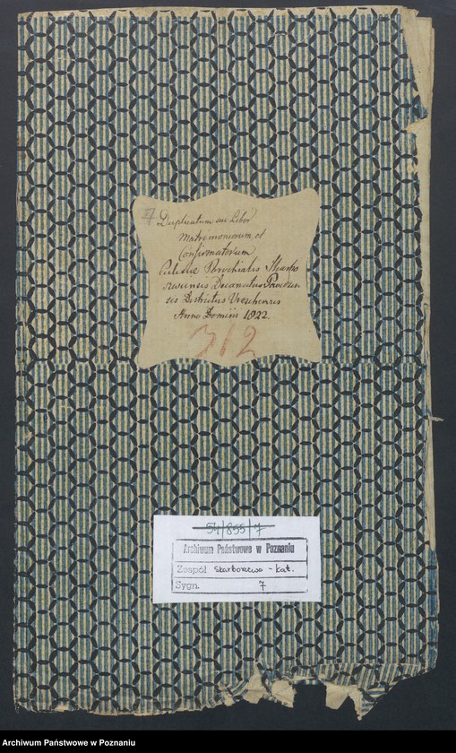 image.from.unit.number "Duplikatum seu liber matrimonium et confirmatorum."
