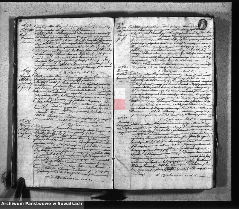 image.from.unit.number "Duplikat parafii wiżayńskiey urodzonych, zaślubionych i umarłych 1834 roku"