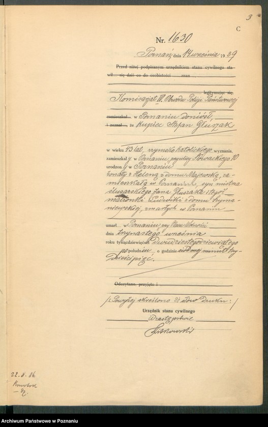 Obraz 5 z jednostki "Księga miejscowa zgonów tom IV [Rejestr główny zgonów]"