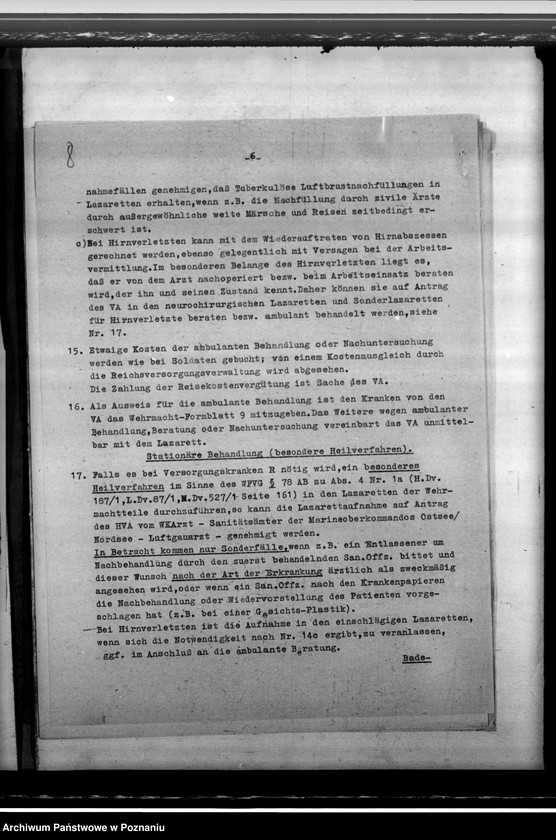 Obraz 12 z jednostki "Leczenie żołnierzy chorych na gruźlicę po ich zwolnieniu ze szpitala"