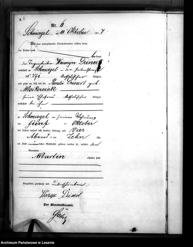 Obraz 9 z jednostki "[Księga urodzeń - miasto]"