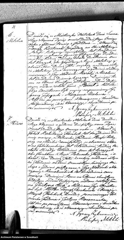 image.from.unit.number "Duplikat Aktów Urodzonych, Zaślubionych Zmarłych Katolików Parafii Metelskiey Roku 1828"