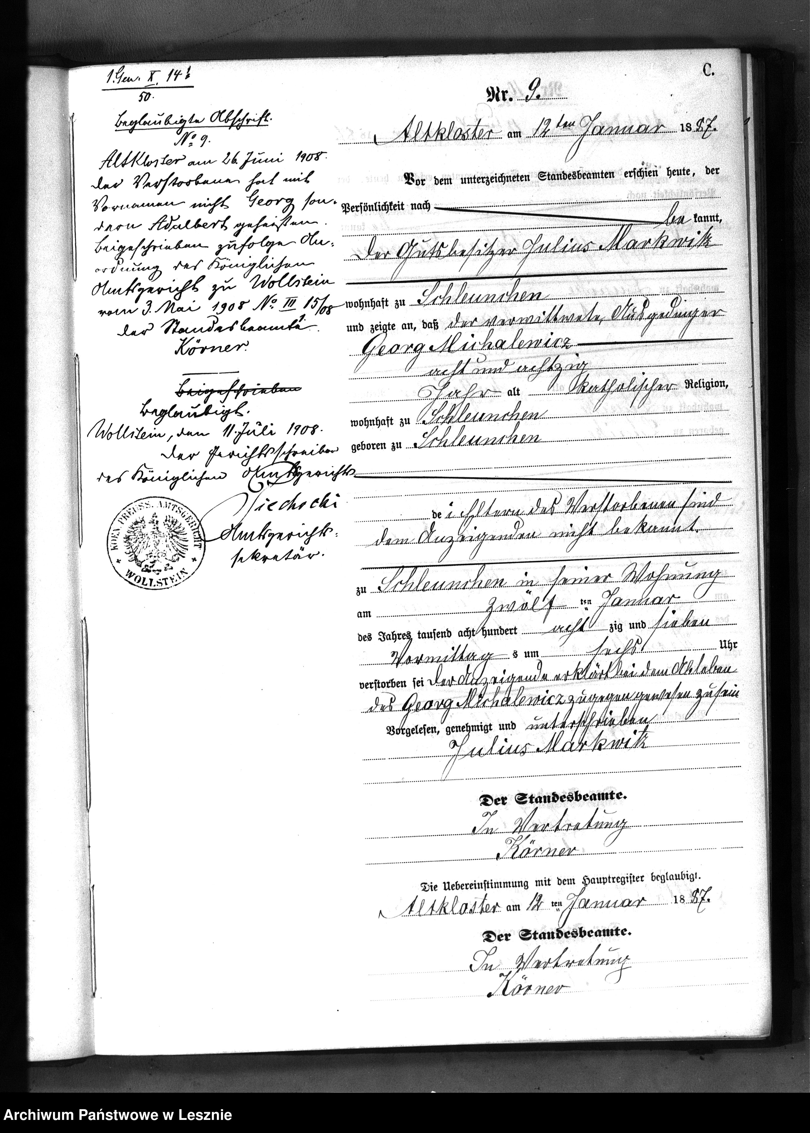 Skan z jednostki: [Księga zgonów]