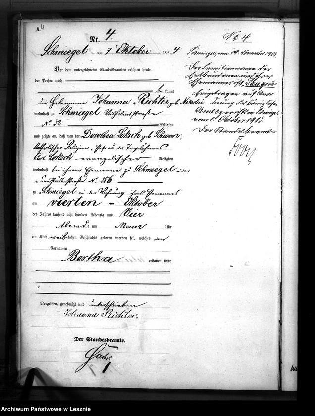 Obraz 7 z jednostki "[Księga urodzeń - miasto]"