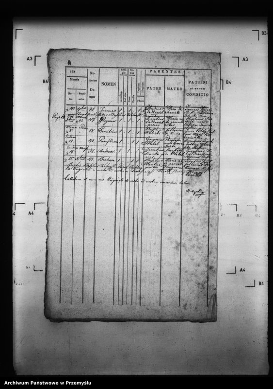 image.from.unit.number "[Kopie ksiąg metrykalnych parafii Borszowice z filiami Bybło, Paćkowice (dekanat Niżankowice)]"