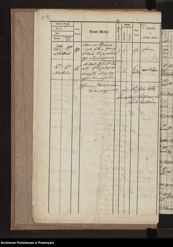 Obraz 12 z jednostki "[Kopie ksiąg metrykalnych parafii Kramarzówka (dekanat Pruchnik) za lata 1867-1878]"