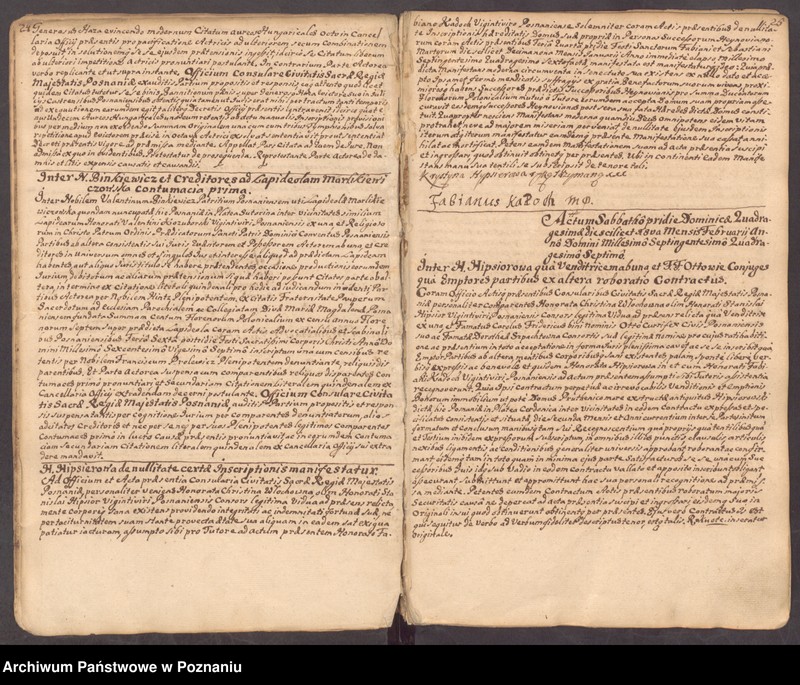 Obraz 17 z jednostki "Prothocollum nobilis officii consularis civitatis SR.Mtis Posnaniae."