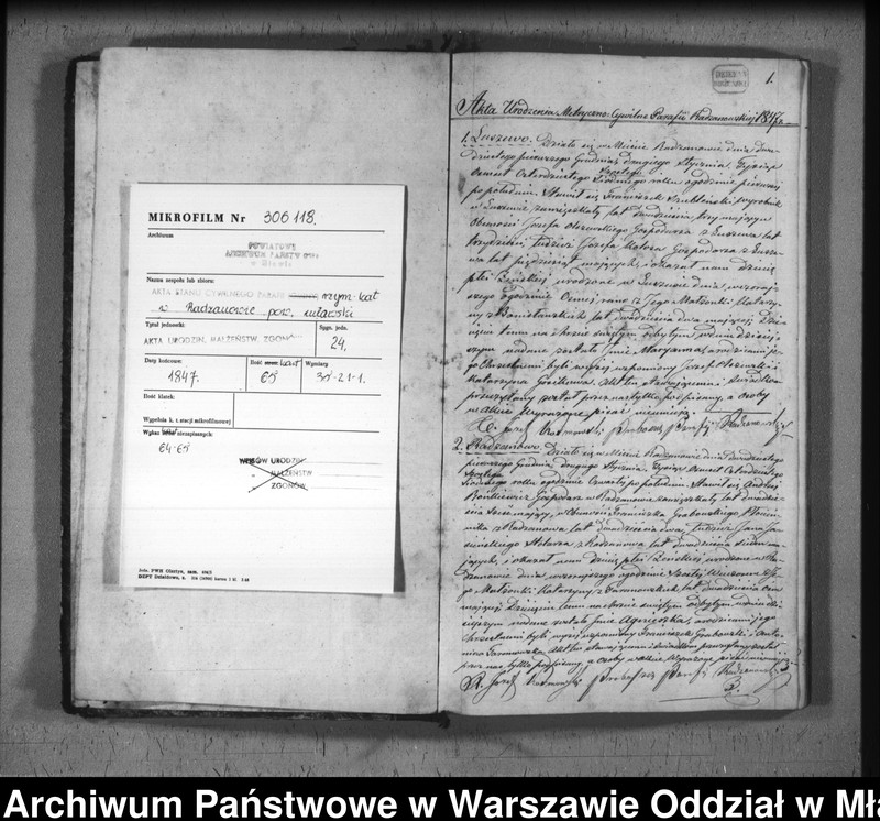 image.from.unit.number "Akta urodzeń, małżeństw i zgonów"